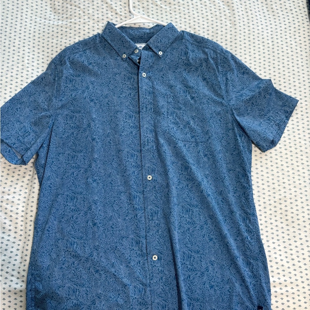 Men's Blue Patterned Shirt
